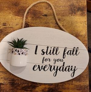 Succulent wall sign